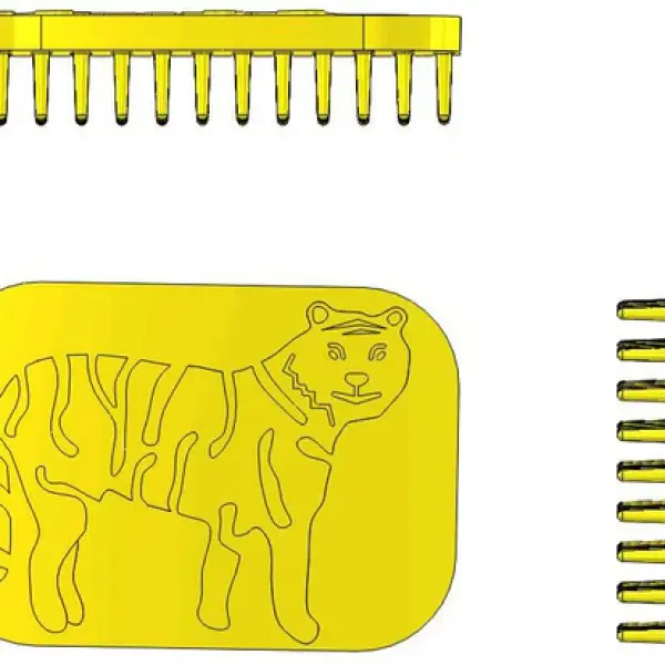 Tactile Tiger Fidget & Sensory Brush